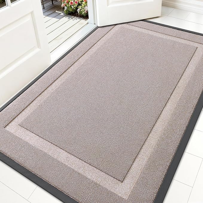 OLANLY Front Door Mat Outside 71x47, All-Season Heavy-Duty Rubber Doormat | by OLANLY
