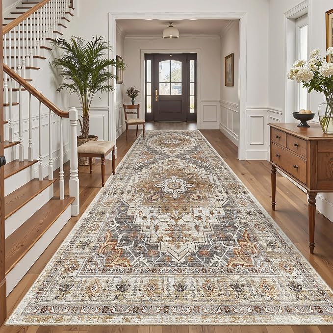 Madane 4x10 Wide Hallway Runner Rug Washable by Madane
