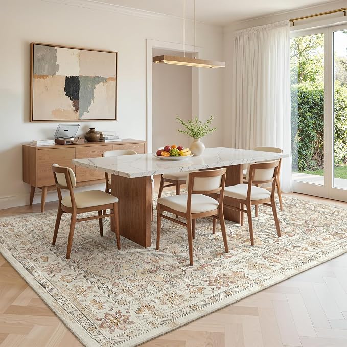 6x9 Area Rugs for Living Room, Large Washable Rug, Dining Room, Low Pile - Image 8