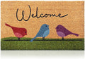 Coir Welcome Mat, Colorful Birds, 24 x 36 in | 100% Natural Coir, Anti-Shedding by AmaruDoorMats
