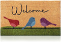 Coir Welcome Mat, Colorful Birds, 17 x 29 in | 100% Natural Coir, Anti-Shedding by AmaruDoorMats