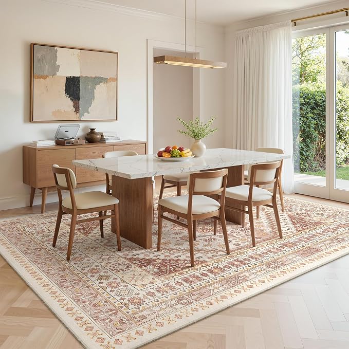 6x9 Area Rugs for Living Room, Large Washable Rug, Dining Room, Low Pile - Image 8