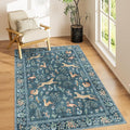 DUKINO 4x6 Area Rug, Non Slip Animal Washable Rug by DUKINO