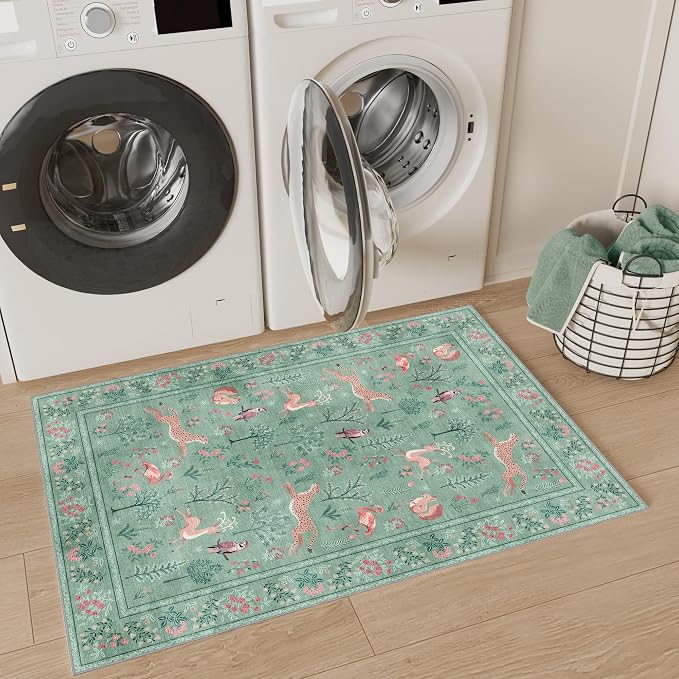 DUKINO 2x3 Entryway Rug, Washable Door Mat Animal Rug - Image 7