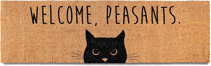 Welcome Peasants Cat Doormat 50x15 Inch, Long by MainEventUSA