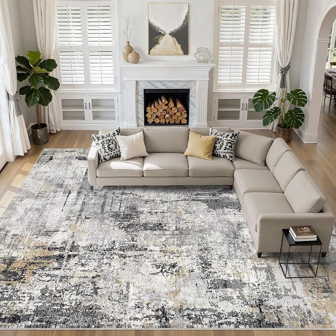 LOONGRUG 10x14 Area Rugs Washable Large Neutral Modern Living Room Rug | by LOONGRUG