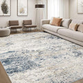 DMOYEST Area Rug Living Room Rugs 7x9 Washable Abstract Beige Blue Carpet | by DMOYEST