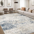 DMOYEST Area Rug Living Room Rugs 9x12 Washable Abstract Beige Blue Carpet | by DMOYEST
