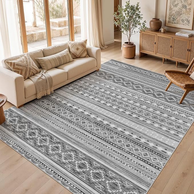 cotiled Boho 8x10 Area Rugs for Living Room: Large Moroccan Washable Rug | Low by COTILED
