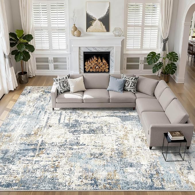 LOONGRUG 10x13 Area Rug Washable Large Neutral Modern Living Room Rug | by LOONGRUG