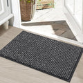 BEQHAUSE Dirt Trapper Door Mat 20"x32", Non-Slip Washable Doormat, Charcoal | by BEQHAUSE