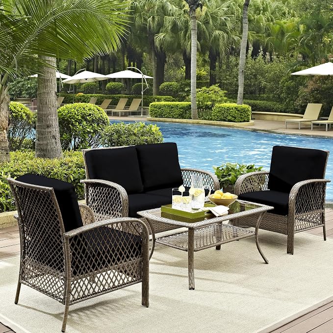 8Pcs Outdoor Cushion Covers, Elastic Patio Cushion Covers | Washable, - Image 6