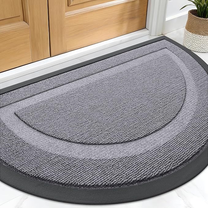 OLANLY Half Circle Front Door Mat Outside 71x23 All-Season Rubber Doormat | by OLANLY