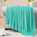 BEDELITE 3D Ribbed Jacquard Aqua Fleece Twin Blanket by BEDELITE