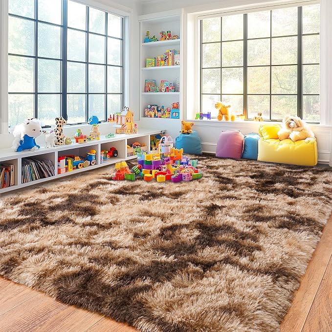 Large Area Rug for Living Room 10x14, Fluffy Shag Rug - Image 5
