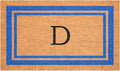 Calloway Mills 152971830D Blue Border 18" x 30" Monogram Doormat by Callowaymills