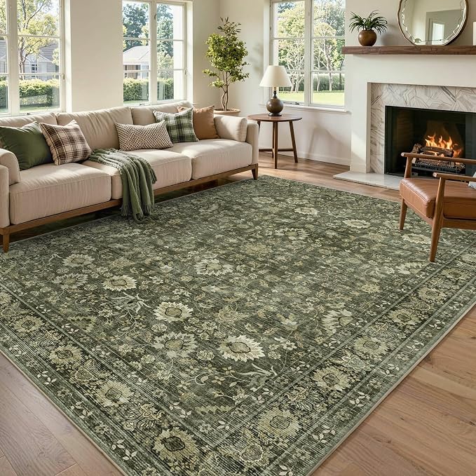 6x9 Ft Large Area Rugs for Living Room, Soft Non-Slip Machine Washable Rug by Lo%CC%80utiRootHome