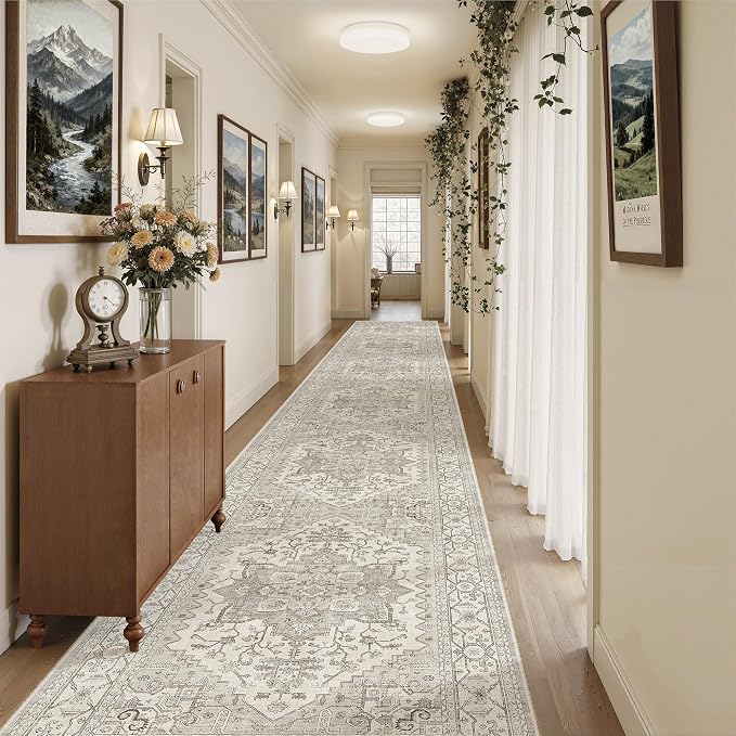 Madane Hallway Runner Rug 3x20 Washable Kitchen Runners 20ft, Soft Low-Pile - Image 2