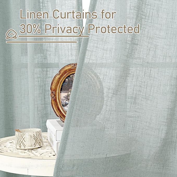 Living Room Linen Curtains 95 Inch - Image 5
