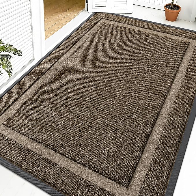 OLANLY Front Door Mat Outside 59x40, All-Season Heavy-Duty Rubber Doormat | by OLANLY