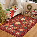 DUKINO 3x5 Area Rug, Floral Washable Rug by DUKINO