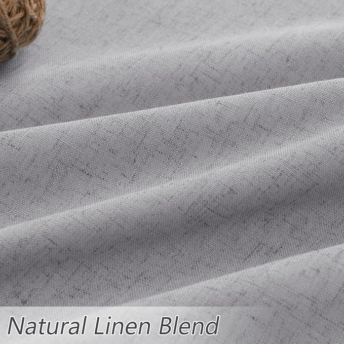 Grey 100% Blackout Curtains 84 Inch Length 2 Panels Set - Image 3