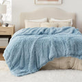 Bedsure GentleSoft Fluffy Light Blue King Size Blanket by Unknown