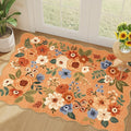 DUKINO 2x3 Rugs for Entryway, Floral Door Mat Washable Kitchen Rugs, Low Pile by DUKINO