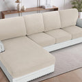 H.VERSAILTEX Sectional Couch Covers 4 Pieces Sofa Seat Cushion Covers L Shape by HVERSAILTEX