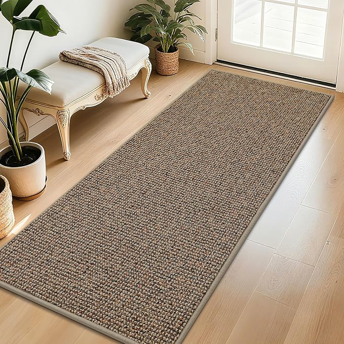 BEQHAUSE Dirt Trapper Door Mat 32" x 72", Non-Slip Washable Doormats, Low by BEQHAUSE