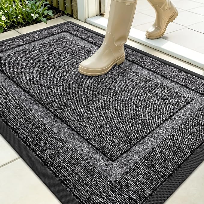 OLANLY Front Door Mat Outside 35x23, All-Season Heavy-Duty Rubber Doormat | by OLANLY