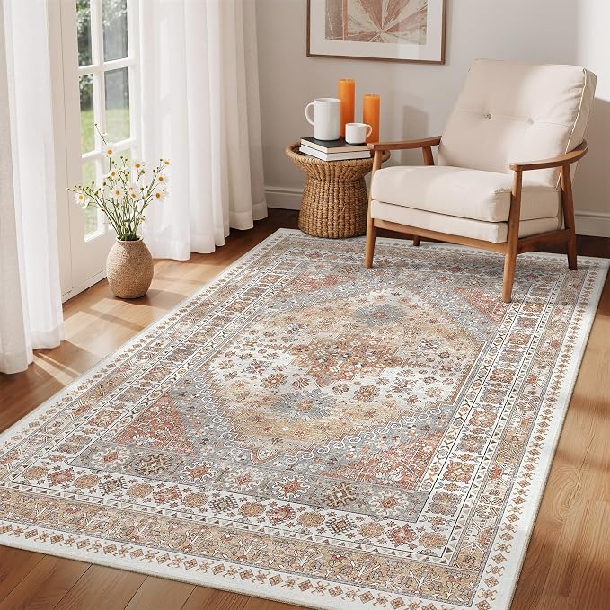 4x6 Area Rug for Entryway, Washable Kitchen Rug, Living Room, Dining Room by Zesthome