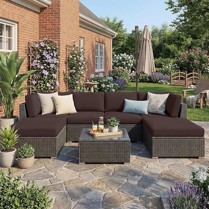 Waterproof Outdoor Cushion Covers, Stretch Patio Slipcovers | UV Resistant - Image 2