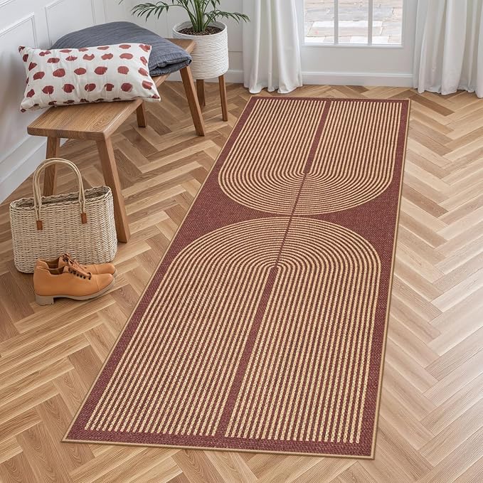 Lahome Modern Rainbow Easy Jute 2x6 Runner Rug by Lahome
