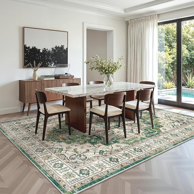 6x9 Area Rugs for Living Room, Large Washable Rug, Dining Room, Low Pile - Image 8