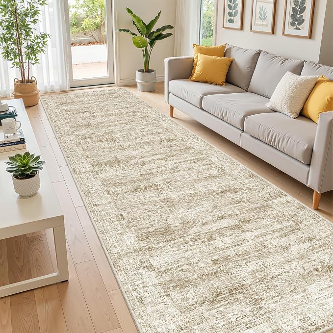 2'6 x 10' Runner Rug Non Slip, Washable Kitchen Rugs, Living Room, Long Rug - Image 5