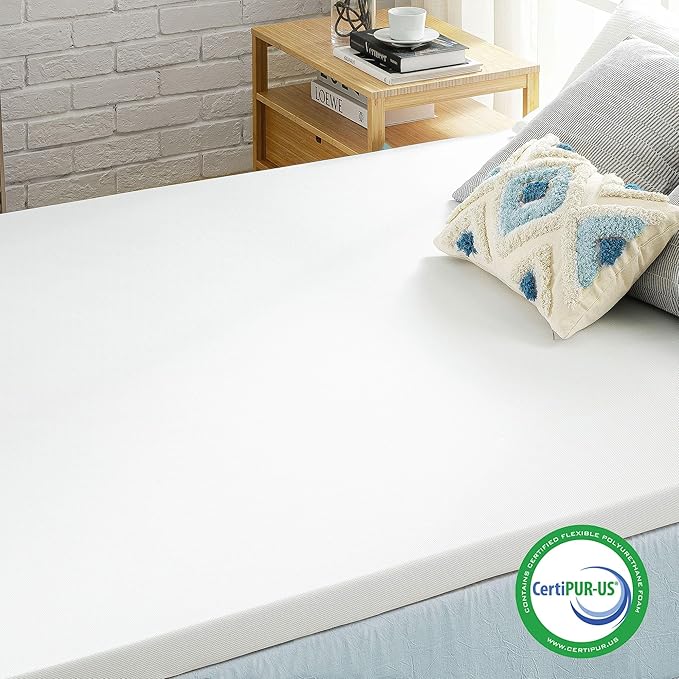 Best Price Mattress 3 Inch Gel Memory Foam Mattress Topper with Cover, CertiPUR-US Certified, Dorm Essentials, Cal King
