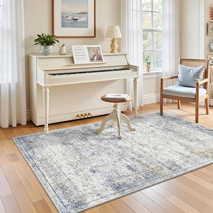 4x6 Area Rug for Entryway, Washable Kitchen Rug, Living Room, Dining Room - Image 3