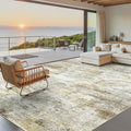 Soalmost 9x12 Area Rugs for Living Room Washable Rug Non-Slip Grey/Rust | Large by Soalmost