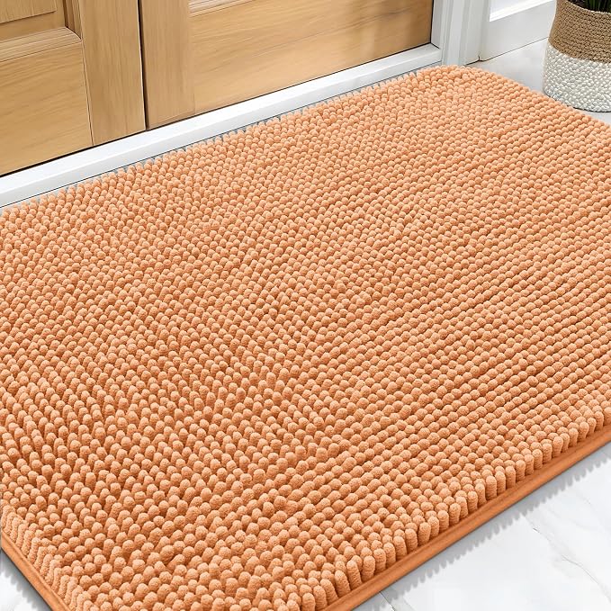 OLANLY Dog Door Mat for Muddy Paws 34x21, Super Absorbent Chenille Mud Mat | by OLANLY