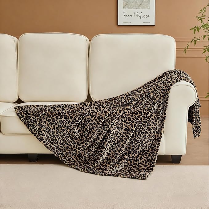 Edenleaf Leopard Print Blanket Fleece Throw - Image 6