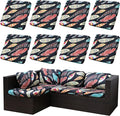 8PCS Patio Cushion Covers.Patio Furniture Couch SeatSlipcovers | Washable by SUKAIKEQA