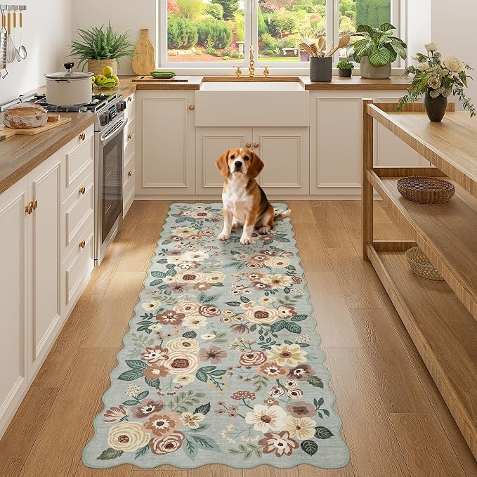 DUKINO 2x6 Runner Rug, Floral Washable Rug - Image 5