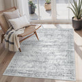 Soalmost 3x5 Rugs Non-Slip, Small Washable Kitchen Entryway Area Rug Grey | by Soalmost