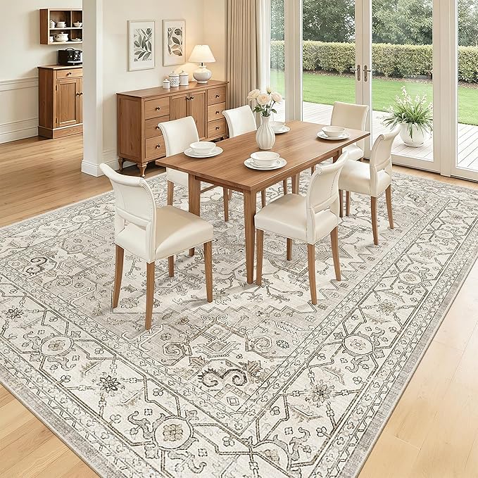 Madane 8x10 Area Rugs for Living Room, Non-Slip Washable Rug, Soft Low Pile - Image 4