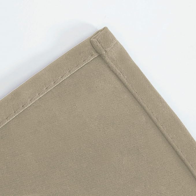 Blackout Curtains 66 x 84 inch/Beige Curtains Set of 2 Panels/Thermal Insulated - Image 8