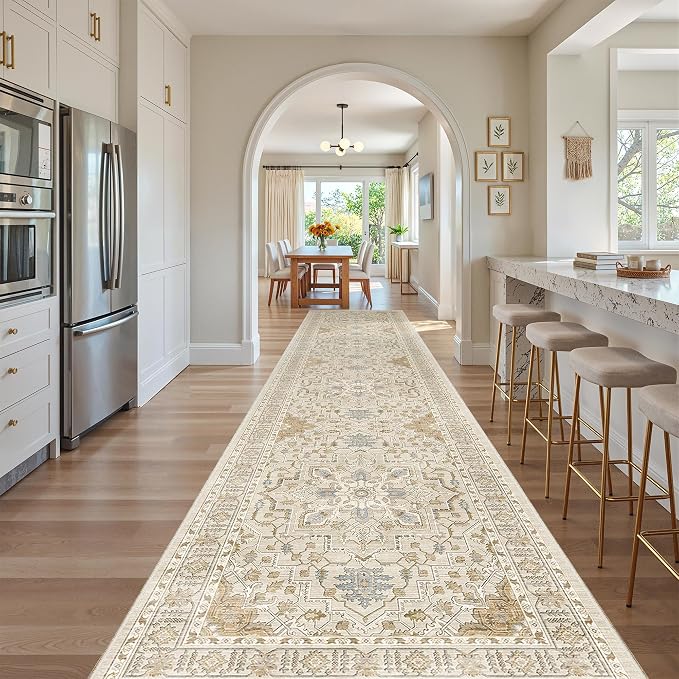 Madane Hallway Runner Rug 3x16 Washable Kitchen Runners Long, Soft Thin by Madane