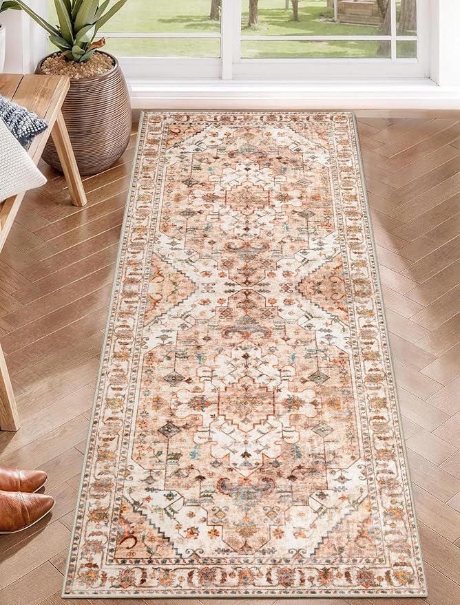 SERISSA 2x5 Washable Non Slip Boho Runner Rug by SERISSAHomeDecorCollection