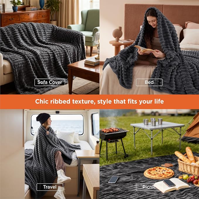 Bedsure Soft Full Size Fleece Blankets - Image 4