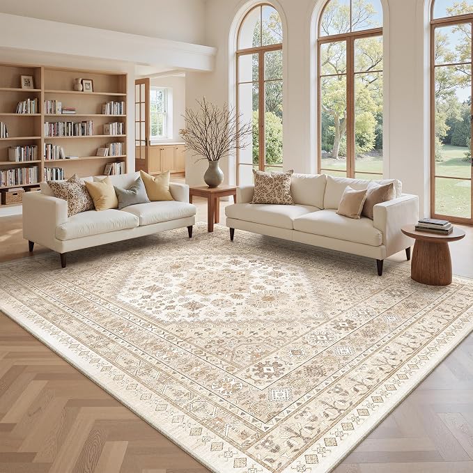 8x10 Area Rugs for Living Room, Large Washable Rug, Dining Room, Low Pile - Image 4